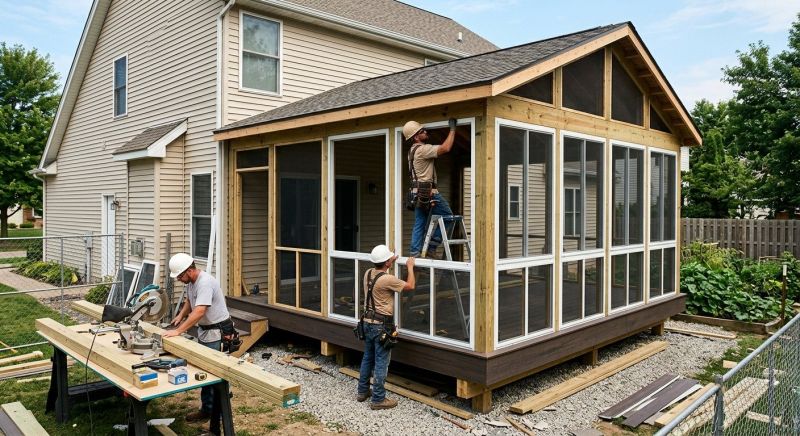 Enclosed Porch Construction in Austin, TX